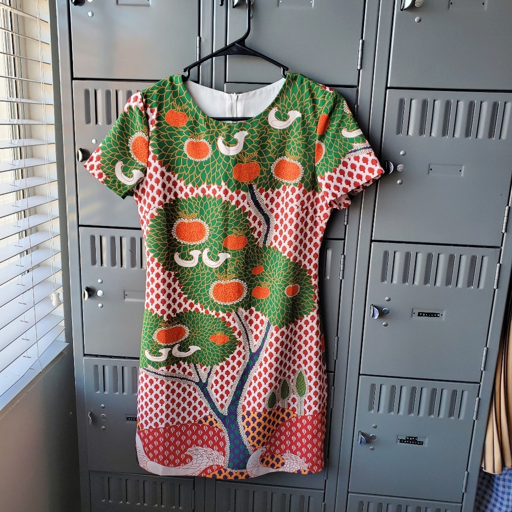 Tree print mini dress small